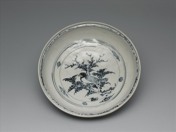 越南青花花鳥盤