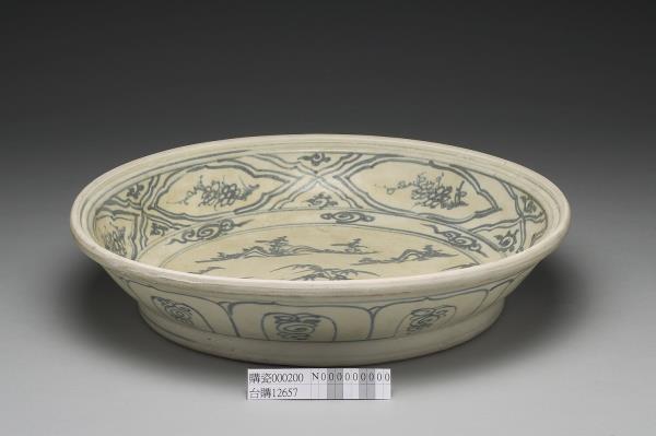 越南青花山水盤