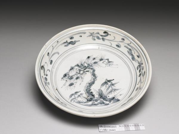 越南青花松竹盤
