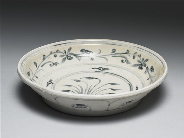 越南 青花草穗盤