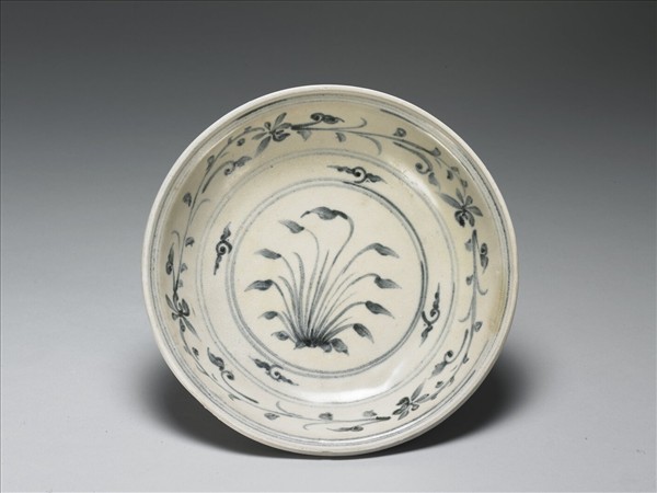 越南 青花草穗盤