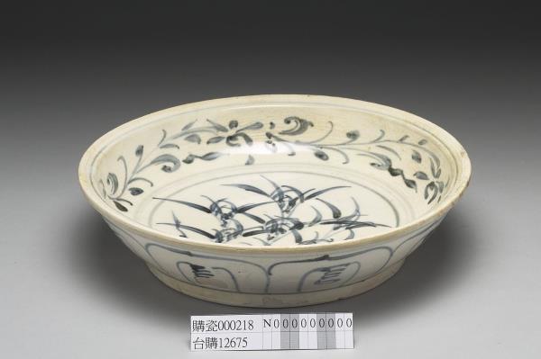 越南青花竹石盤