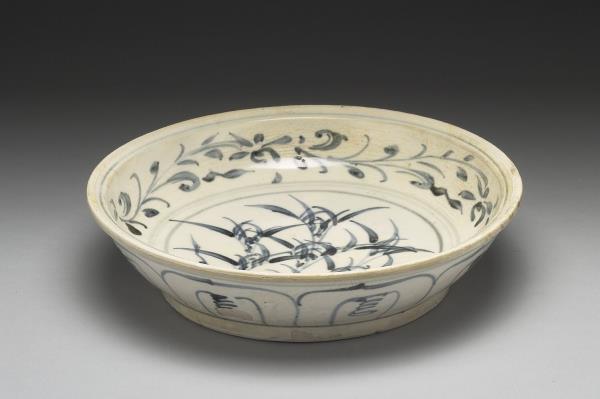 越南青花竹石盤