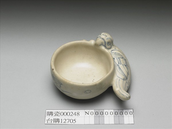 越南青花鸚鵡桃杯