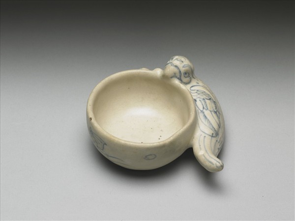 越南青花鸚鵡桃杯