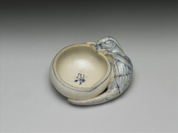 越南 青花鸚鵡桃杯