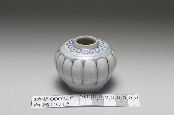 越南青花瓜稜小罐