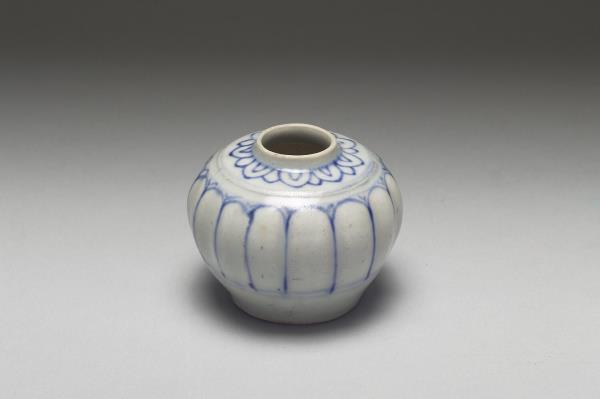 越南青花瓜稜小罐