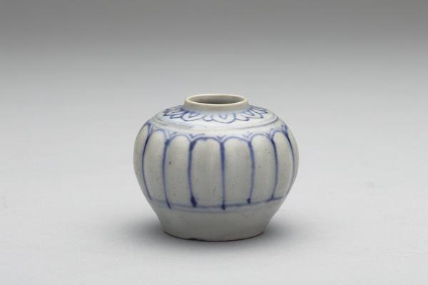 越南青花瓜稜小罐