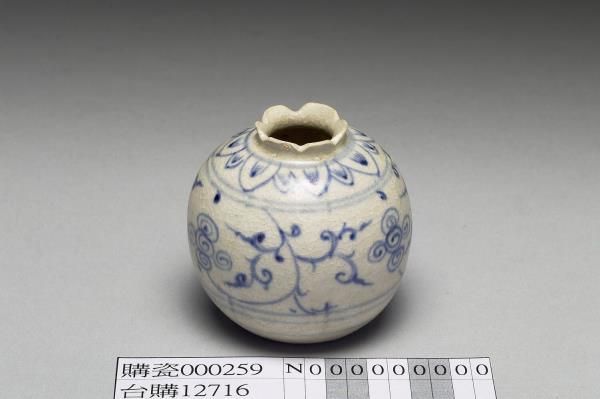 越南青花石榴小罐