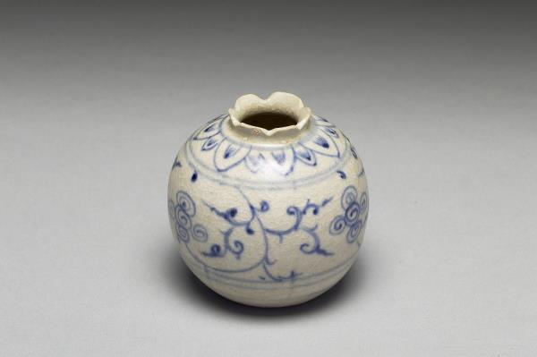 越南青花石榴小罐