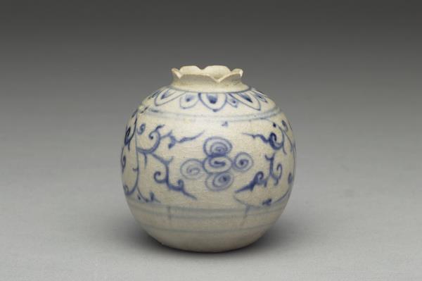 越南青花石榴小罐