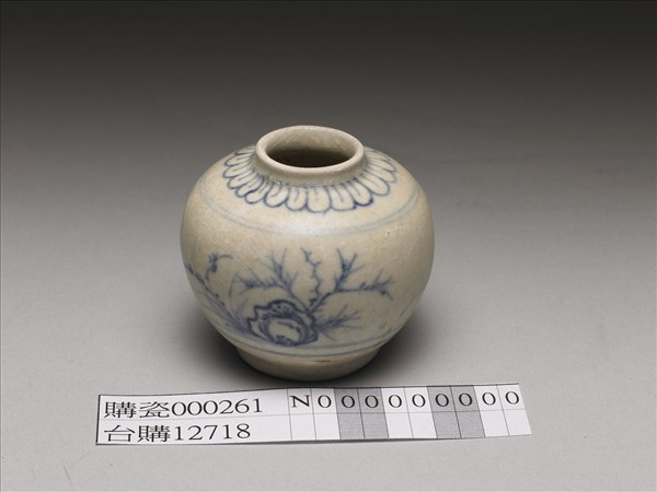 越南青花人物小罐