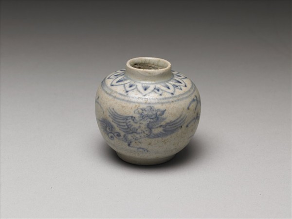 越南青花立鳳紋小罐