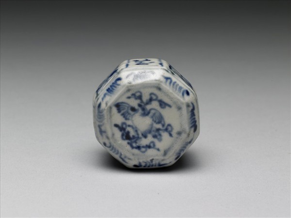 越南青花花鳥紋八方小盒