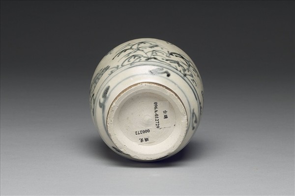 越南青花花鳥小罐