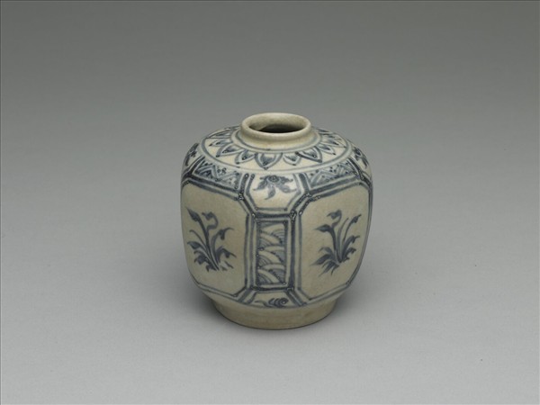 越南青花花草八方小盒