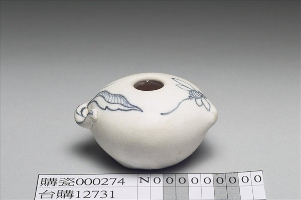 越南青花桃形小罐