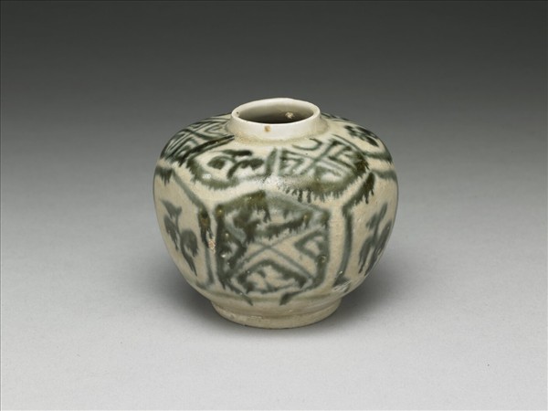 越南青花六方小罐