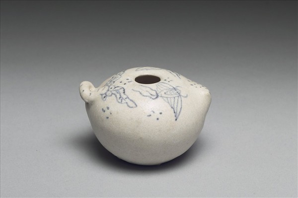 越南青花桃形小罐