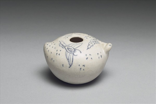 越南青花桃形小罐