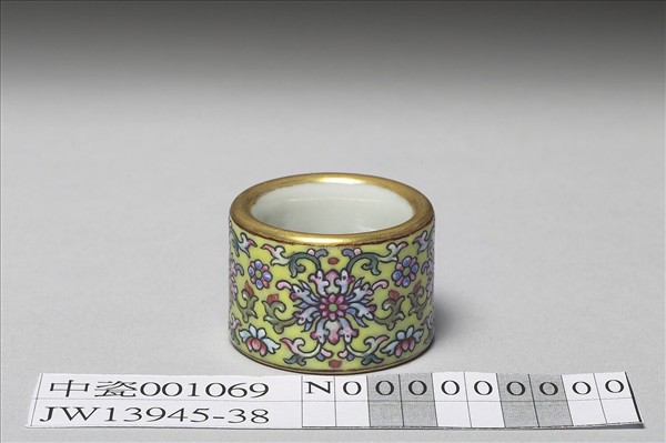 粉彩花卉紋扳指