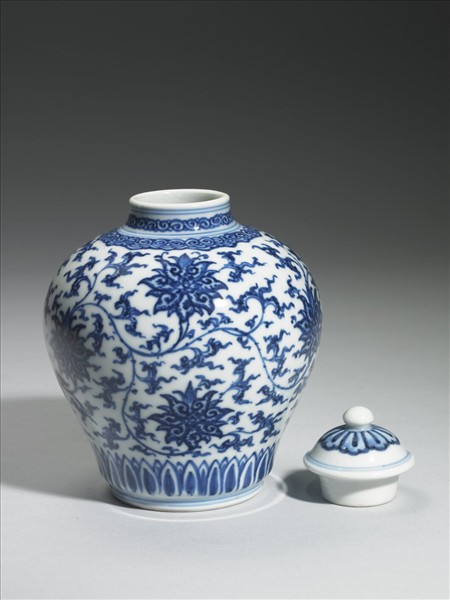青花蓋罐