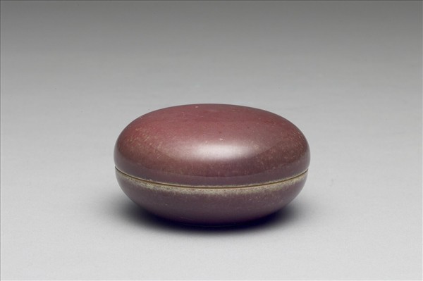 豇豆紅釉小盒