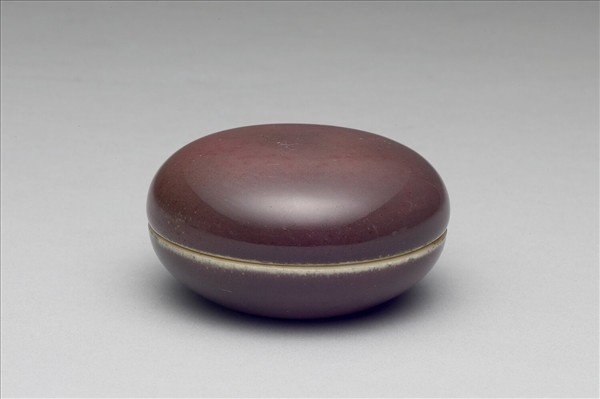 豇豆紅釉小盒