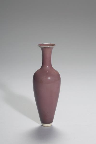 豇豆紅釉柳葉瓶