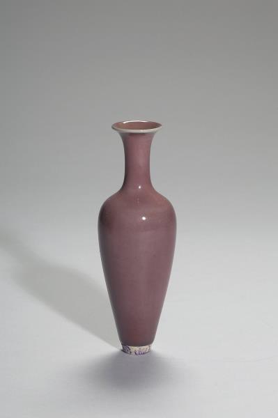 豇豆紅釉柳葉瓶