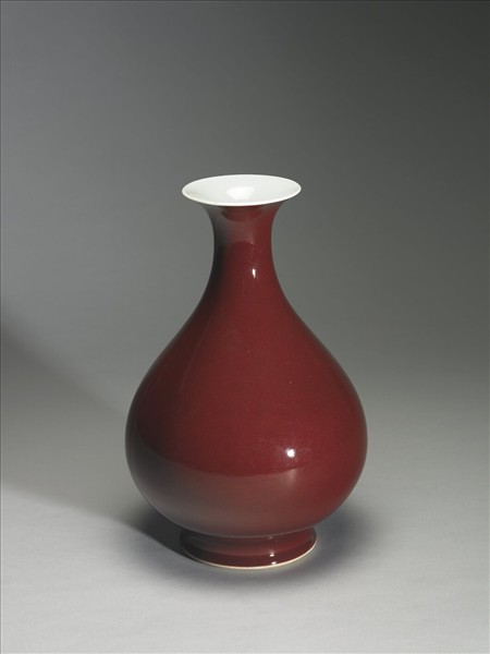 霽紅釉玉壺春瓶- 故宮