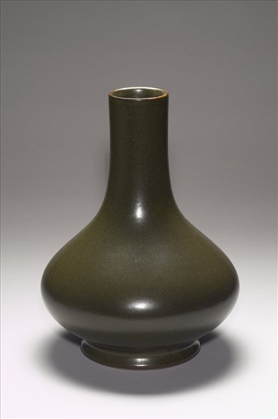 茶葉末釉長頸瓶
