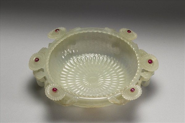 玉花式雙柄水盛