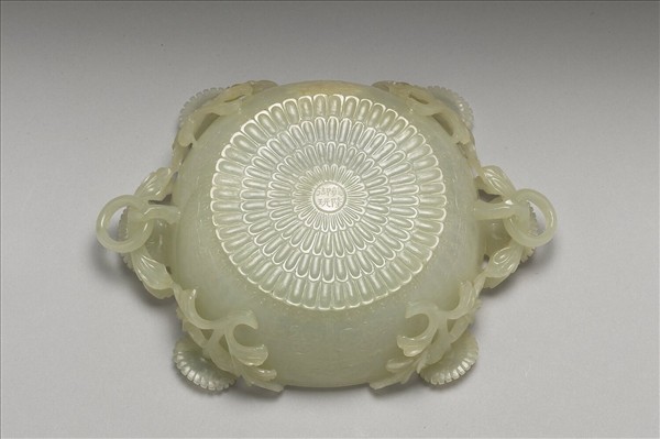 玉花式雙柄水盛