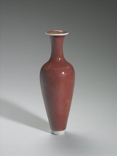 豇豆紅釉柳葉瓶