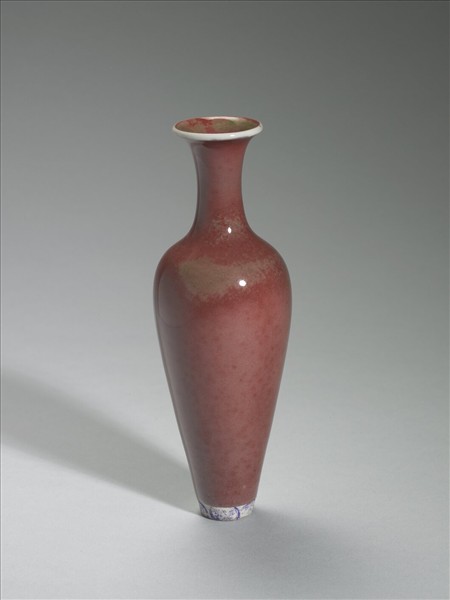 豇豆紅釉柳葉瓶