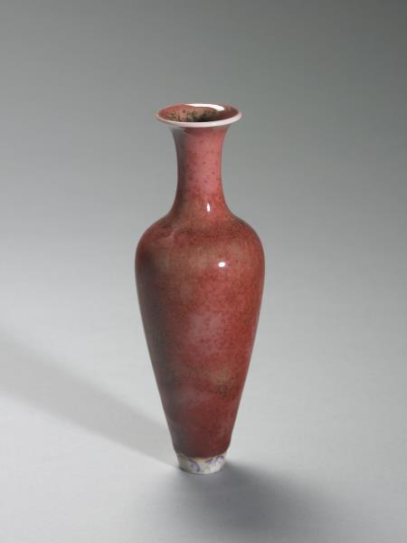 豇豆紅釉柳葉瓶