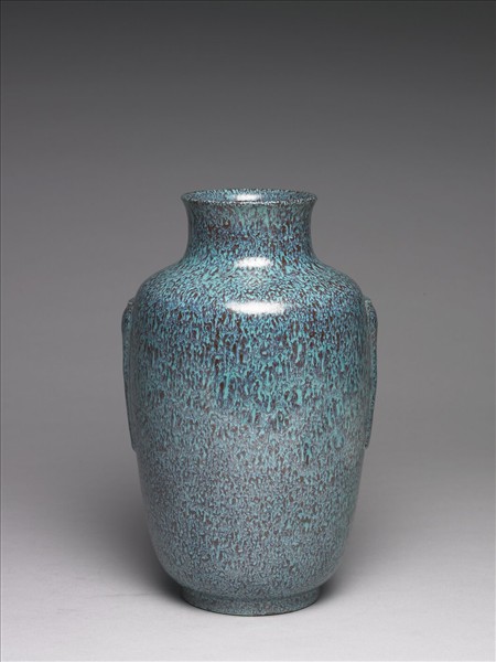 爐鈞釉暗耳瓶