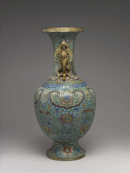 掐絲琺瑯鳳耳瓶（五供）