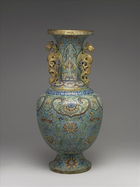 掐絲琺瑯鳳耳瓶（五供）