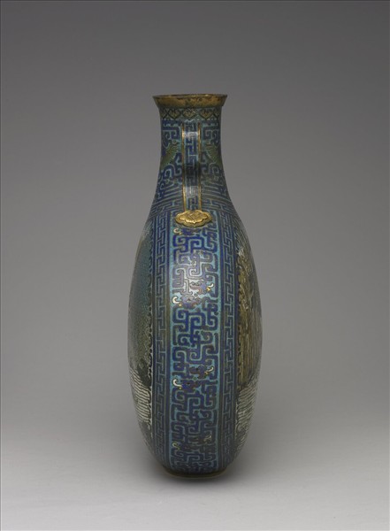 掐絲琺瑯赤壁扁壺