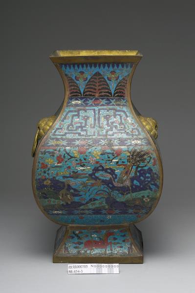 掐絲琺瑯福祿封侯紋方爐