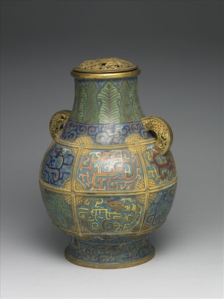 掐絲琺瑯雙耳尊