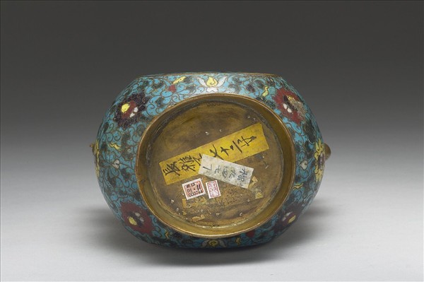 掐絲琺瑯雙耳鳳瓶