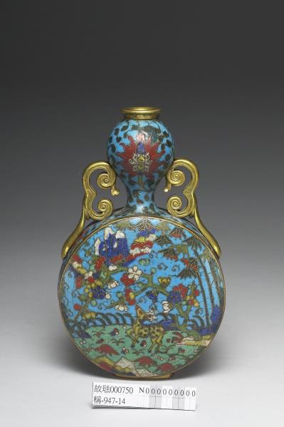 掐絲琺瑯葫蘆式扁瓶