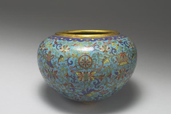 掐絲琺瑯八寶紋鉢