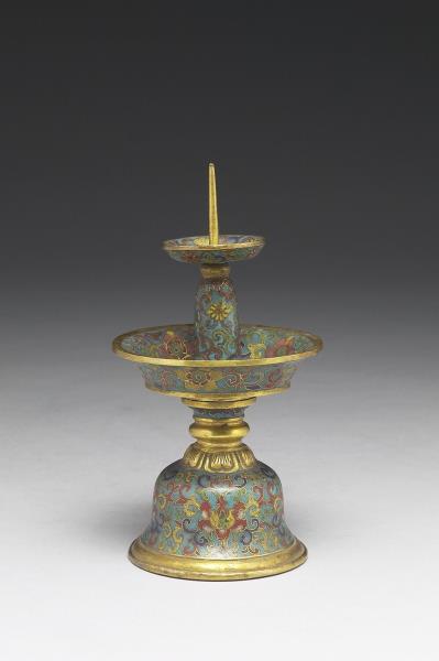 掐絲琺瑯燭台