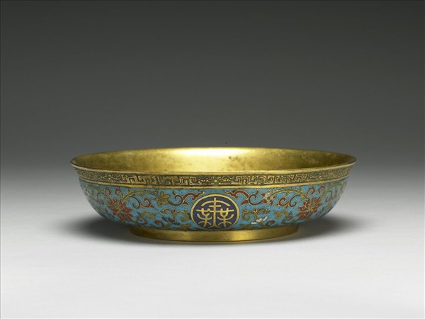 掐絲琺瑯萬壽無疆盤