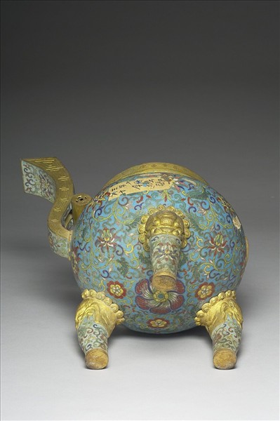 掐絲琺瑯番蓮紋爐（五供）